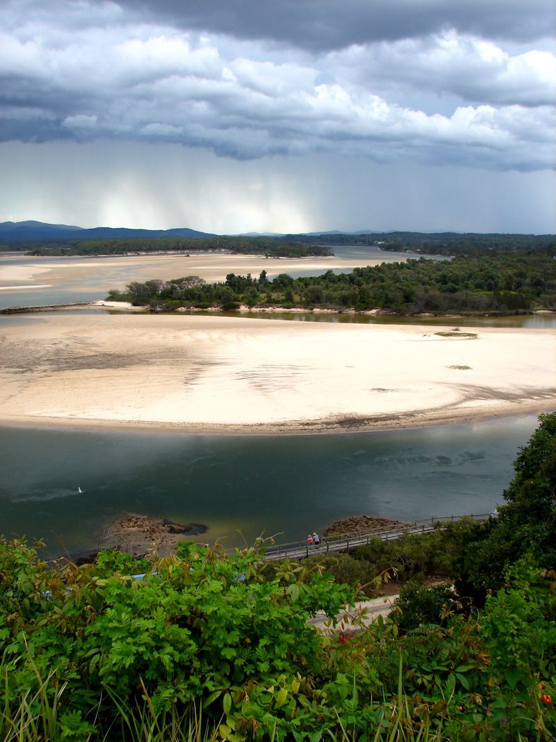 The Nambucca River at Nambucca Heads from the hill
