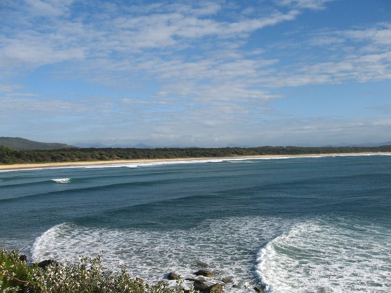 Scotts Head beach, looking north from the headland